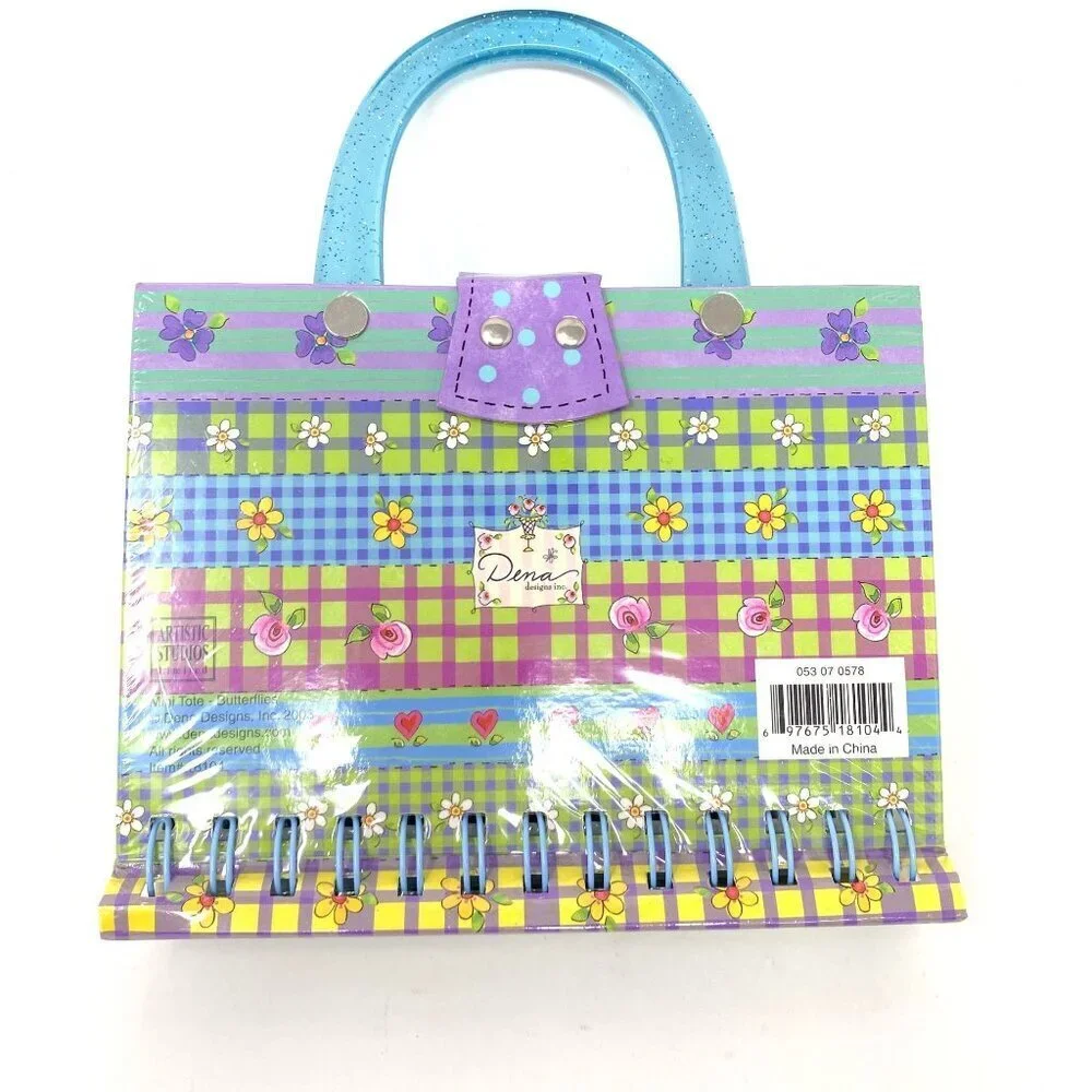 Artistic Studios Limited Mini Tote Notebook Butterflies New Sealed Stickers